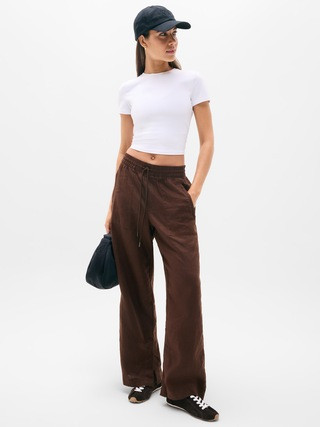 Retreat Linen High Rise Wide Leg Pant | Athleta