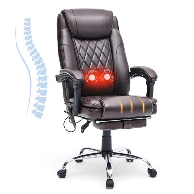 Kacy-Leigh Ergonomic Heated Massage Executive Chair | Wayfair Professional