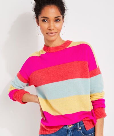 Seaspun Lightweight Cashmere Bright Stripe Sweater | vineyard vines