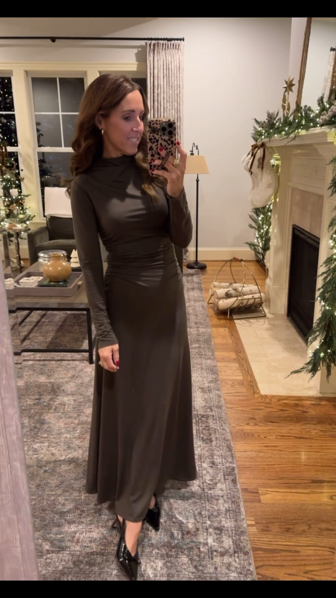 Anniversary dinner outfit. Maxi dress. Winter dress. Reformation. 
Dress XS. Heels TTS 

#LTKOver40 #LTKHoliday #LTKSeasonal