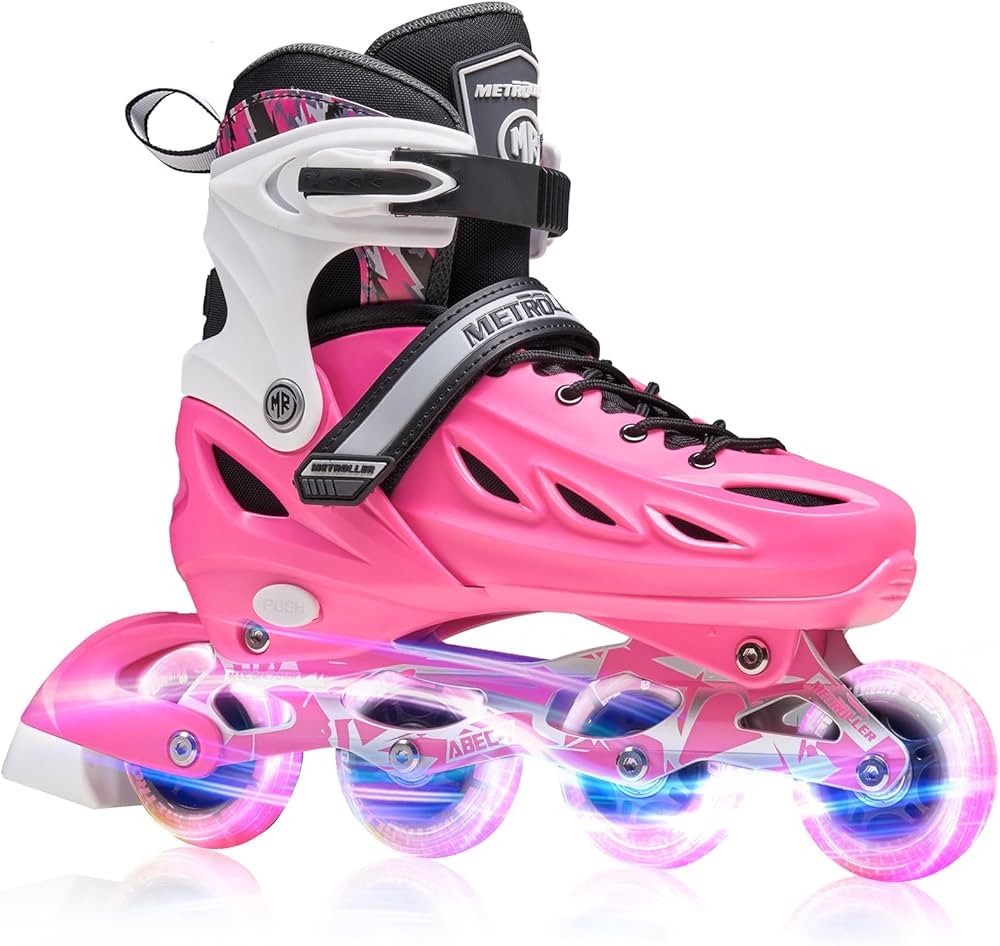 METROLLER Inline Skates for Girls and Boys, Women, Men 4 Sizes Adjustable Inline Skates with Ligh... | Amazon (US)