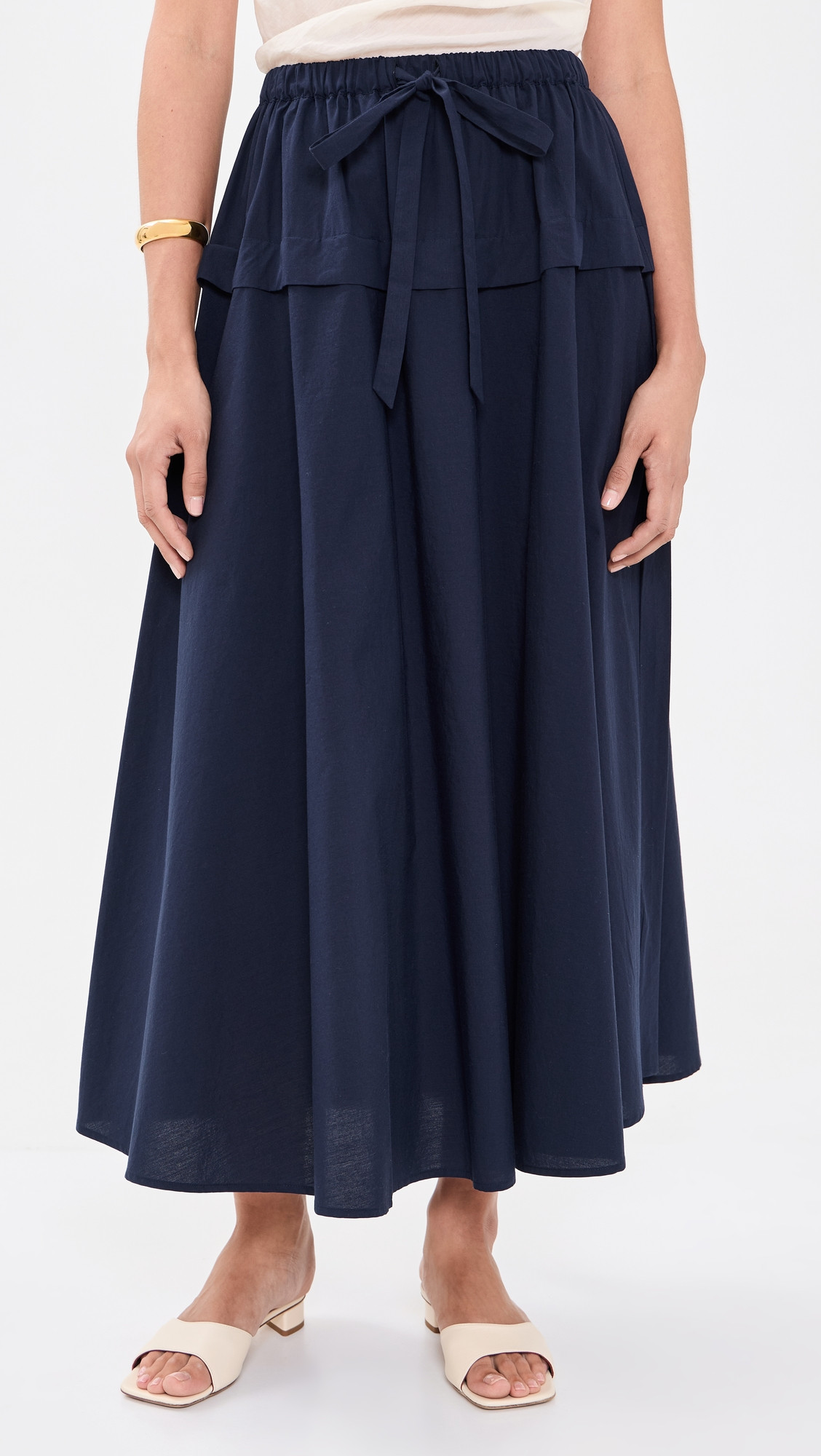 Polo Ralph Lauren Cotton Canvas Woven Midi Skirt Hunter Navy XL | Shopbop