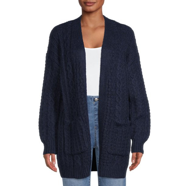 Time and Tru Women's Fashion Cable Cardigan | Walmart (US)