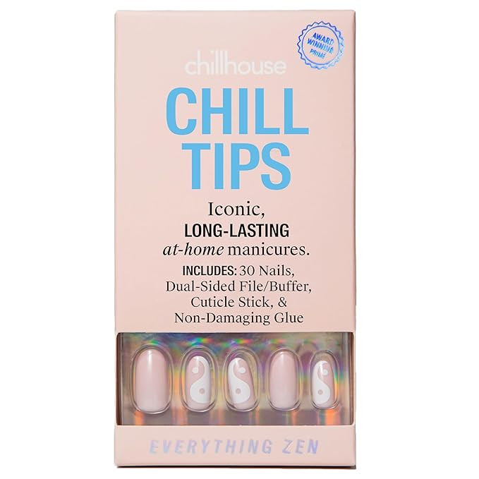 Chillhouse - Chill Tips, Press on Nails Kit - Everything Zen (Oval) - 24 Nail Shapes & Sizes - Up... | Amazon (US)