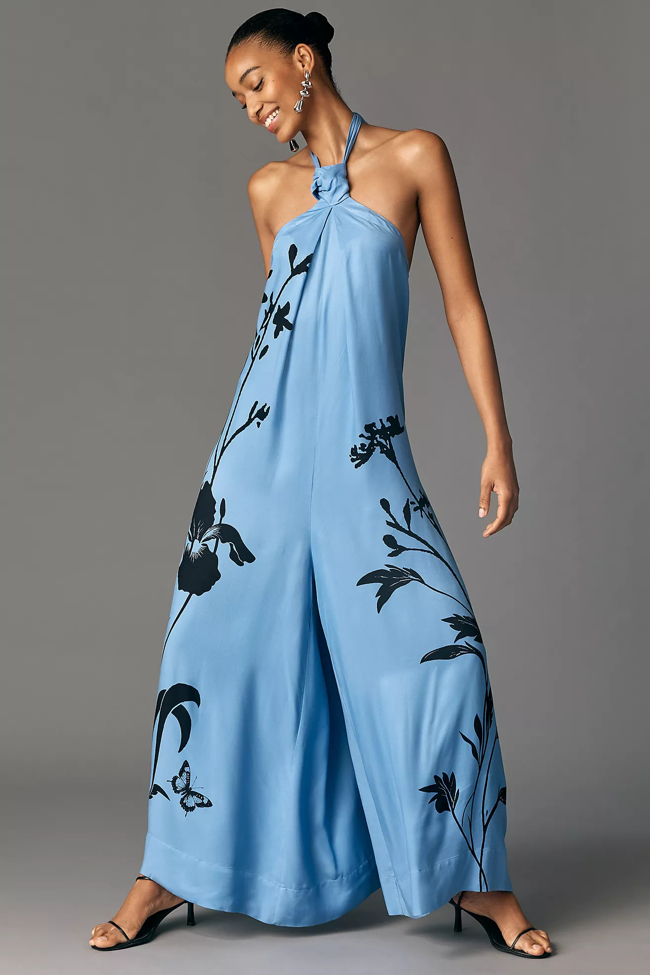 By Anthropologie Waistless Tie-Neck Jumpsuit | Anthropologie (US)