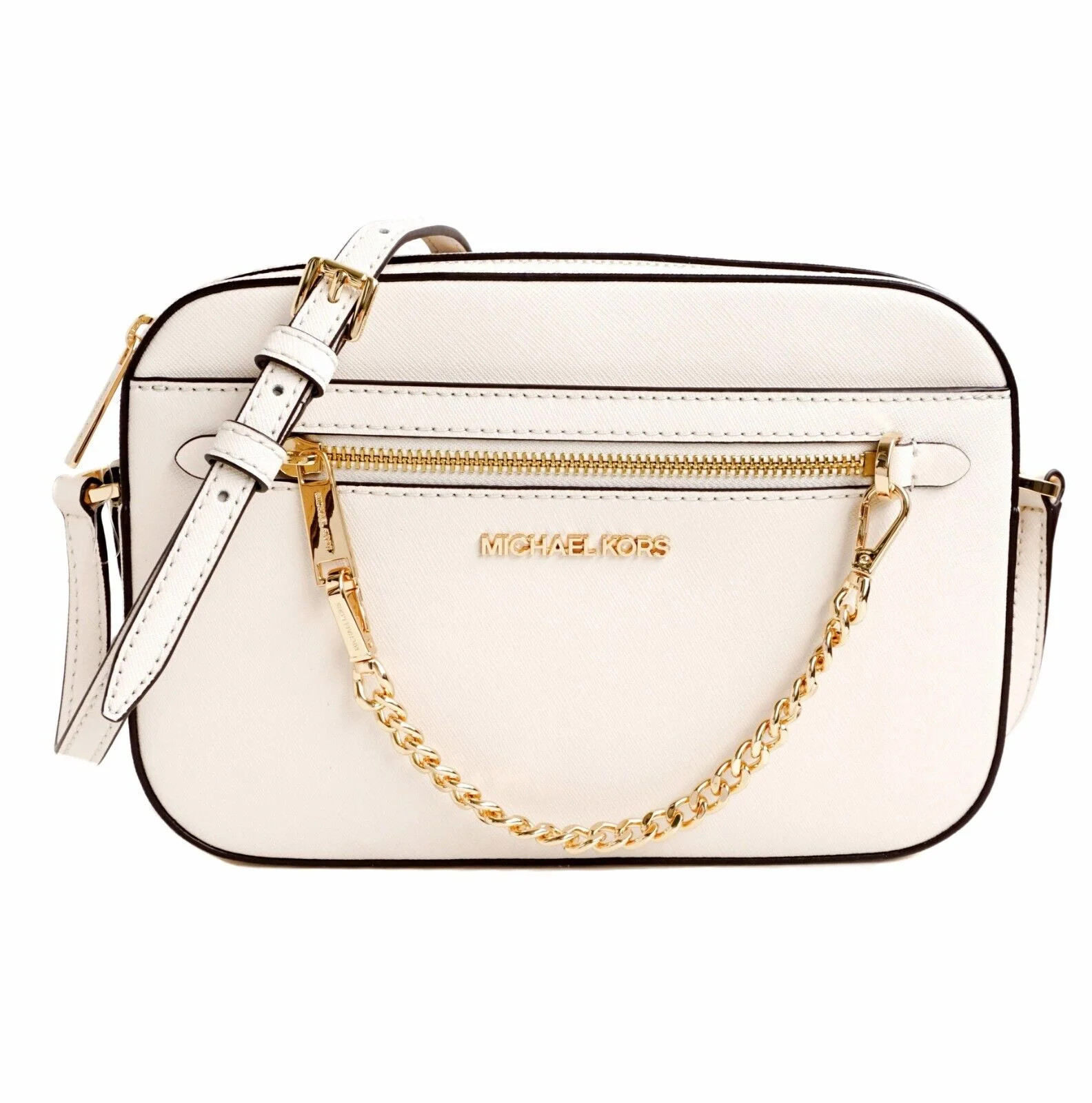 Michael Kors Women's Jet Set Item Large East West Chain Crossbody (Lt Cream) … | Walmart (US)