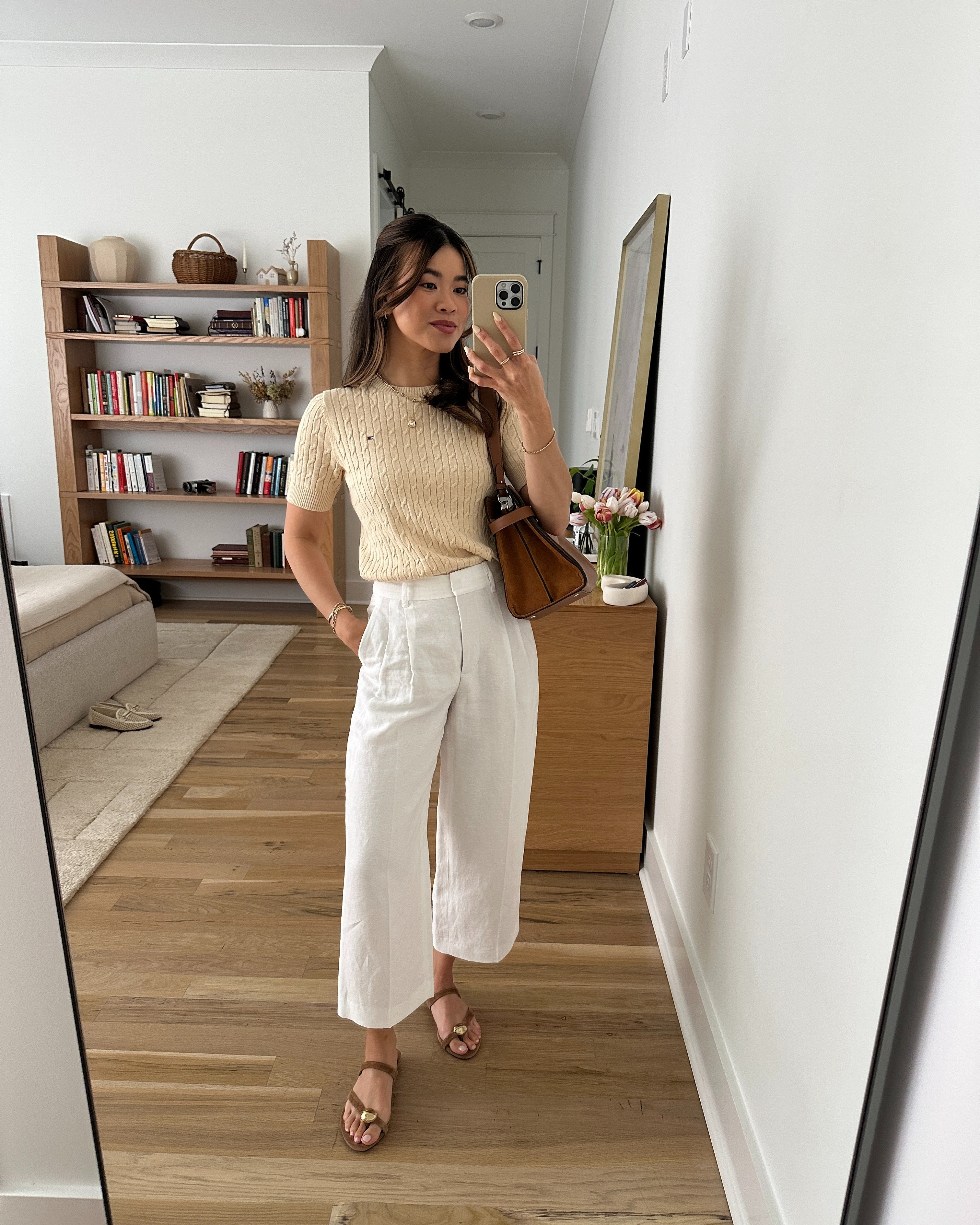 Sizing info:
•Top size XS
•Pants size 0 short 

petite fashion, get dressed with me, outfit inspiration, ootd, nashville outfit, Nashville influencer, petite style, vacation style, casual outfits, mom style, petite pants, spring outfits, spring outfit info, spring pants, spring outfit idea, spring top, spring bag, spring sweater, spring shoes, 
 @Aritzia 

 

#LTKootd #LTKSeasonal #LTKPetite