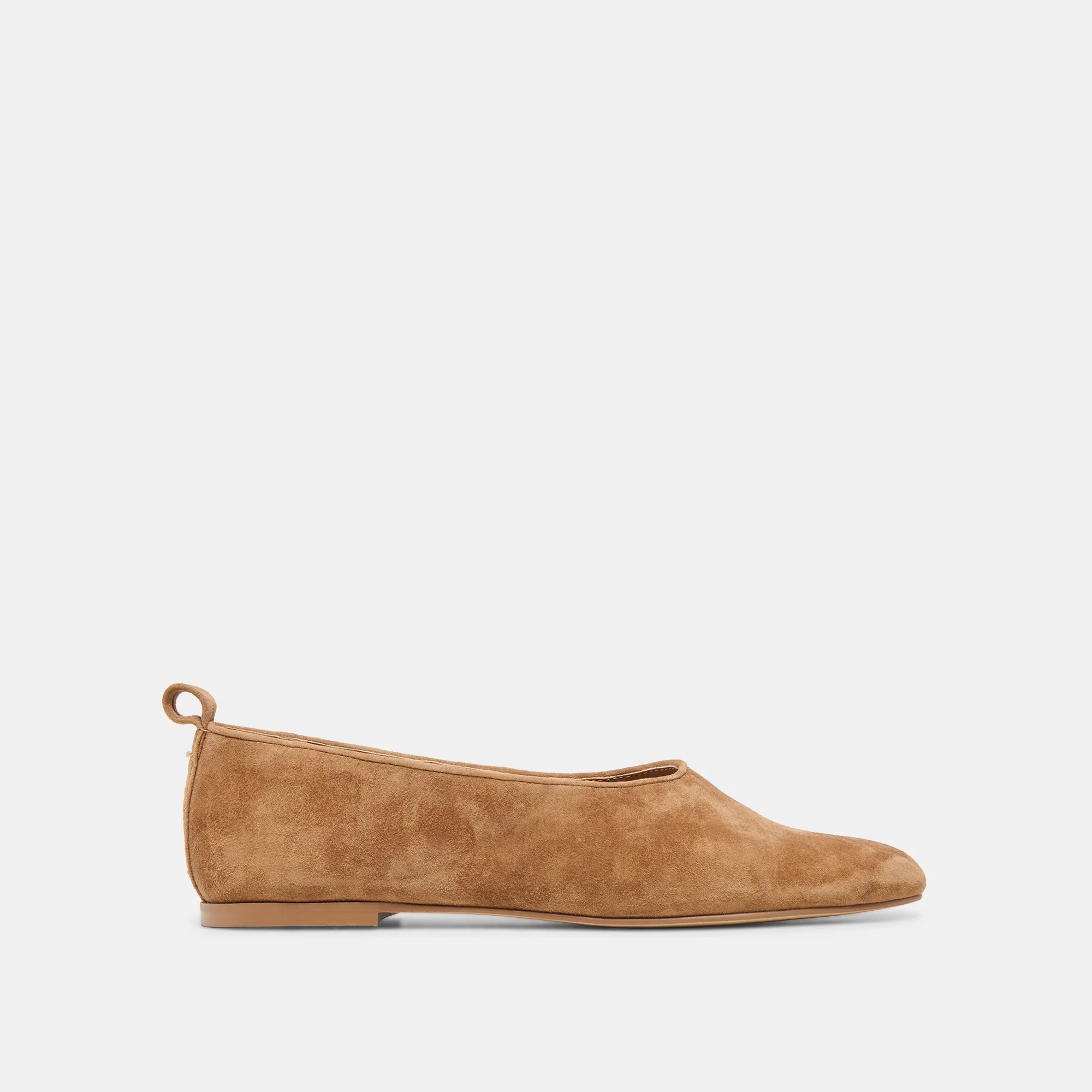 KORY Lt Brown Suede Ballet Flats | Dolce Vita | DolceVita.com