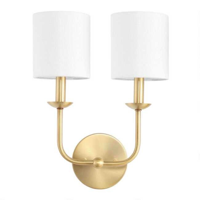 Gold 2 Light Ferrara Wall Sconce | World Market