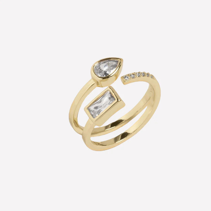 Ambroise Split Shank Bezel Ring | BONHEUR JEWELRY