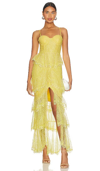Zelda Fitz Gown | Lemon Yellow Dress | Lemon Dress | Yellow Maxi Dress | Yellow Floral Dress | Revolve Clothing (Global)