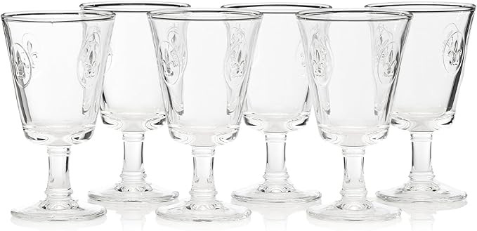 La Rochere Set Of 6, 8.5-ounce Fleur De Lys Stemmed Glasses | Amazon (US)