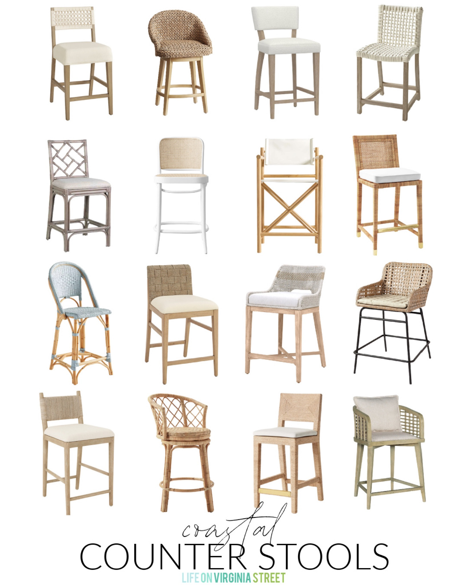 All of my top picks for coastal counter stools! Includes rattan stools, wood stools, rope bar stools, upholstered counter stools and more! Get my tips and more finds here: https://lifeonvirginiastreet.com/coastal-counter-stools/.
.
#ltkhome #ltksalealert #ltkseasonal #ltkfind #ltkfamily kitchen island seating, bar stools, barstools, coastal decorating ideas

#LTKSeasonal #LTKhome #LTKsalealert