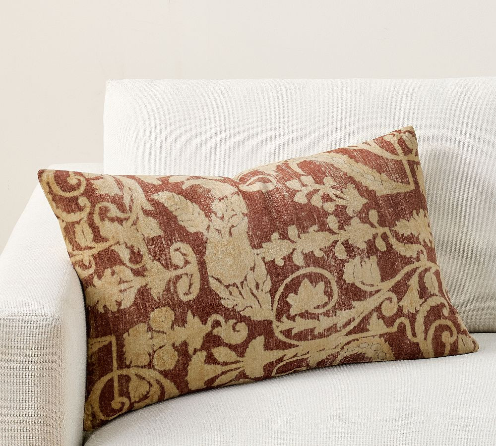 Rory Velvet Lumbar Pillow | Pottery Barn (US)
