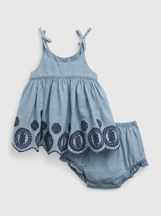 Baby Eyelet Denim Outfit Set | Gap (US)