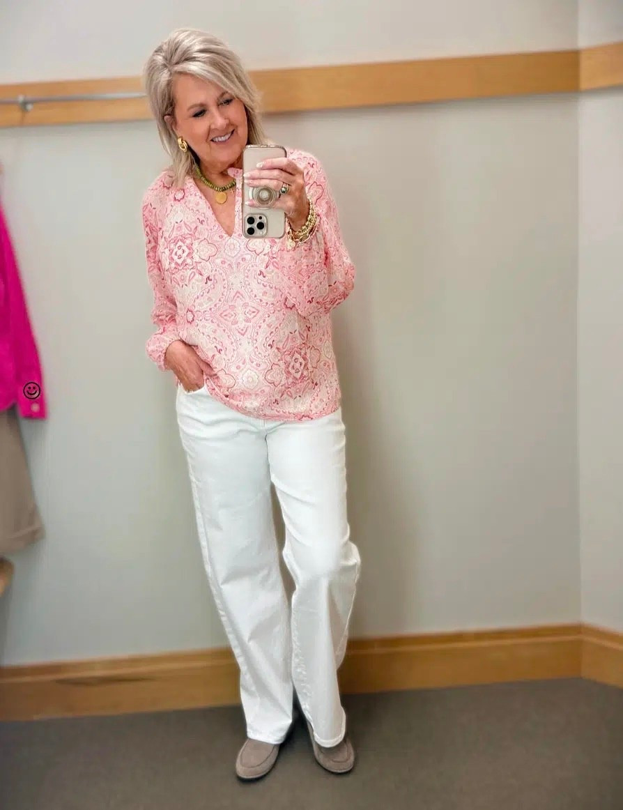 Talbots new arrivals for Spring are in! My pink top is a medium and my jeans are a size 8. 

#LTKootd #LTKWorkwear #LTKOver40