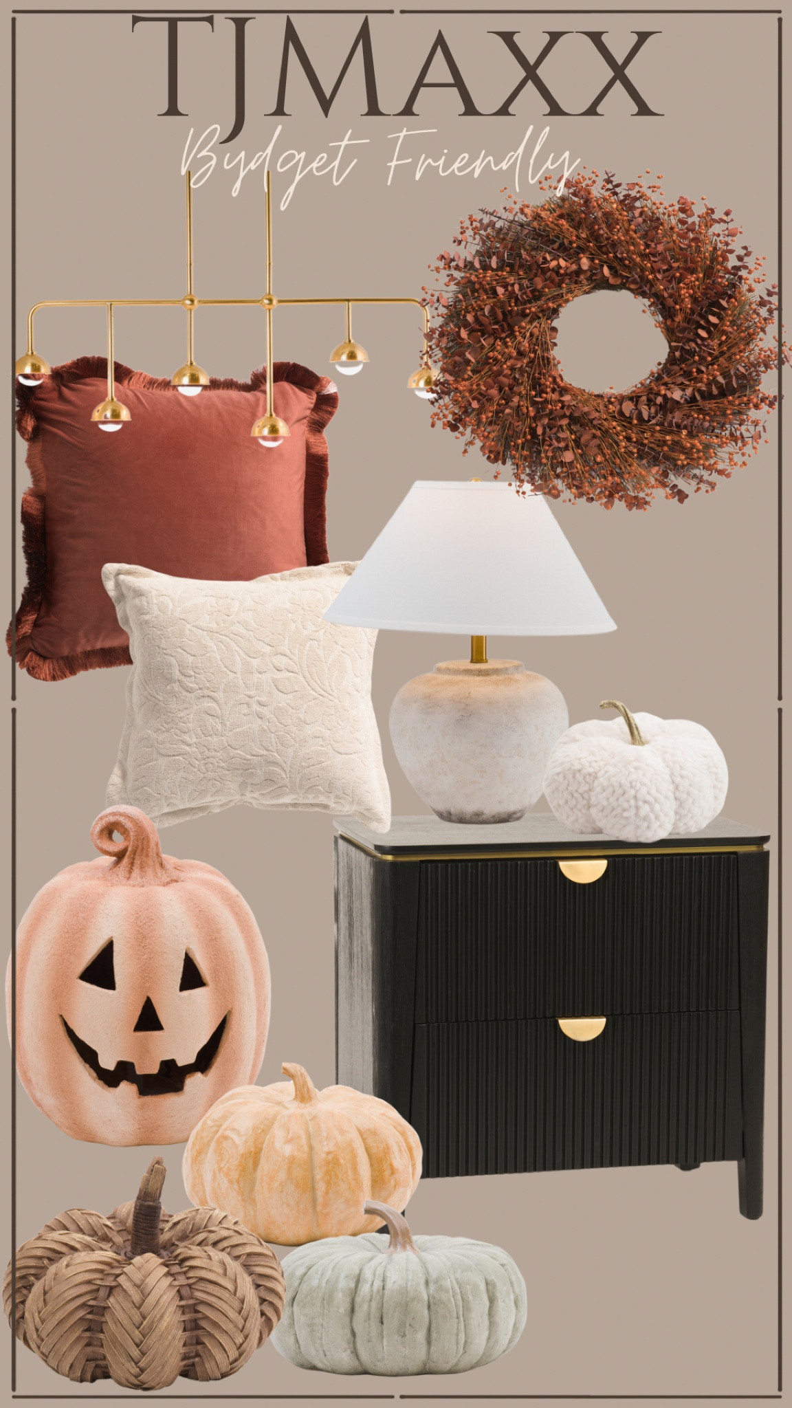 Tjmaxx fall home decor new arrivals, pumpkin pillow, lamp, nightstand, Pillows

#LTKSeasonal #LTKStyleTip #LTKHome