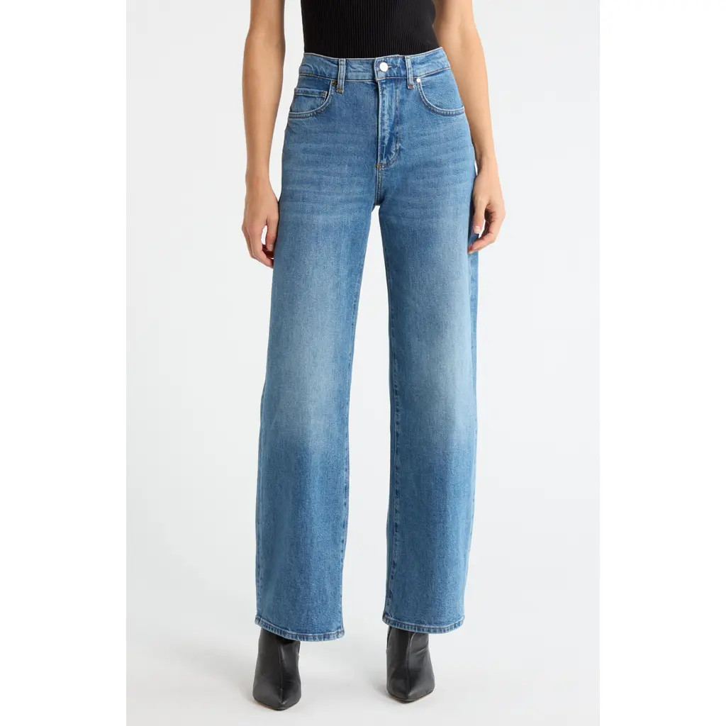 PAIGE Arellia High Waist Ankle Barrel Leg Jeans in Keystone at Nordstrom, Size 26 | Nordstrom