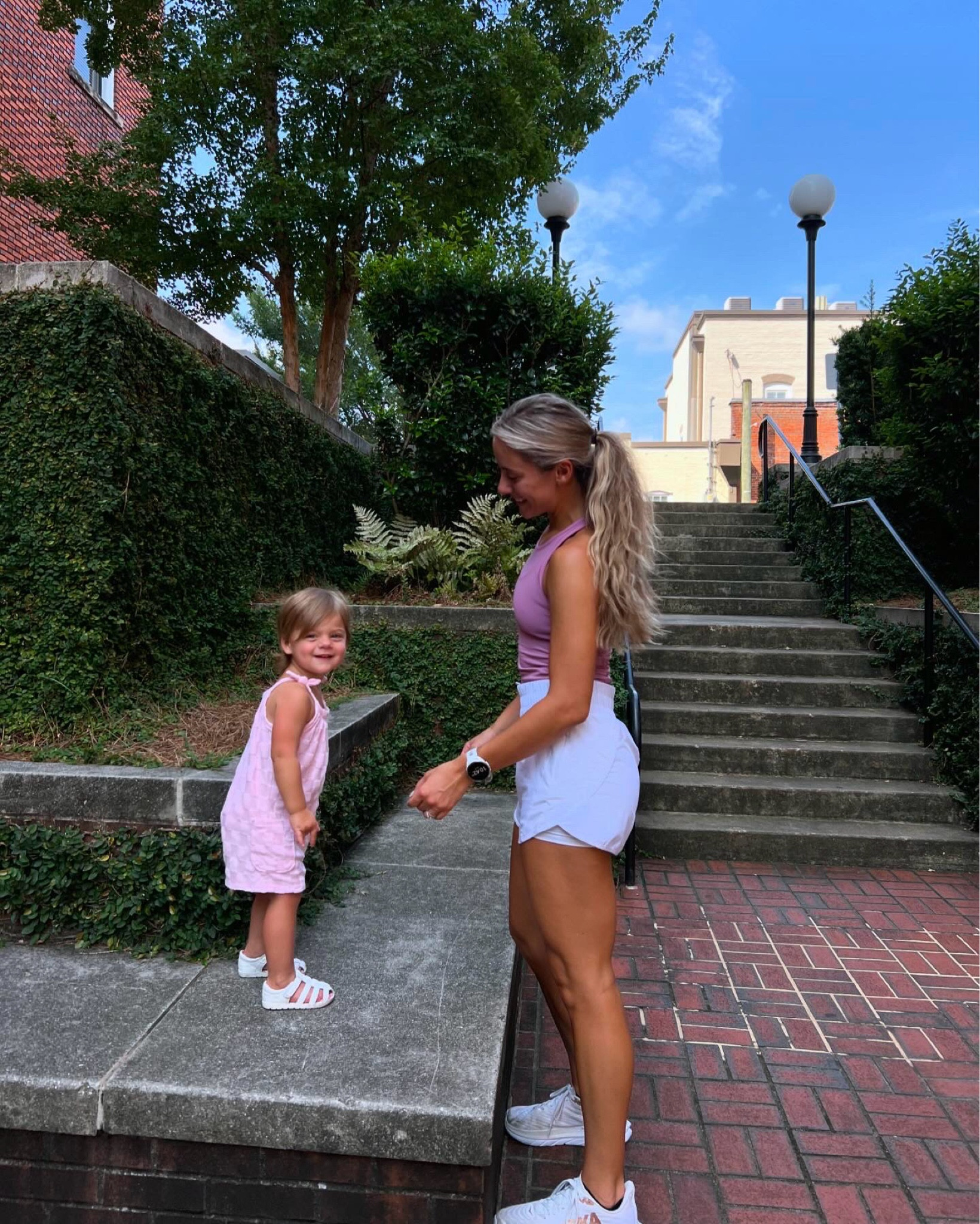 Mommy daughter walk fit 🩷

Walmart | Amazon | old navy | toddler clothes | pink toddler check outfit | Walmart kids shoes | white kids sandals | pink checkered kids clothes | toddler girl | Garmin watch | Garmin fitness watch | lululemon align tank | Walmart shorts | lululemon dupe 

#LTKTravel #LTKActive #LTKFitness