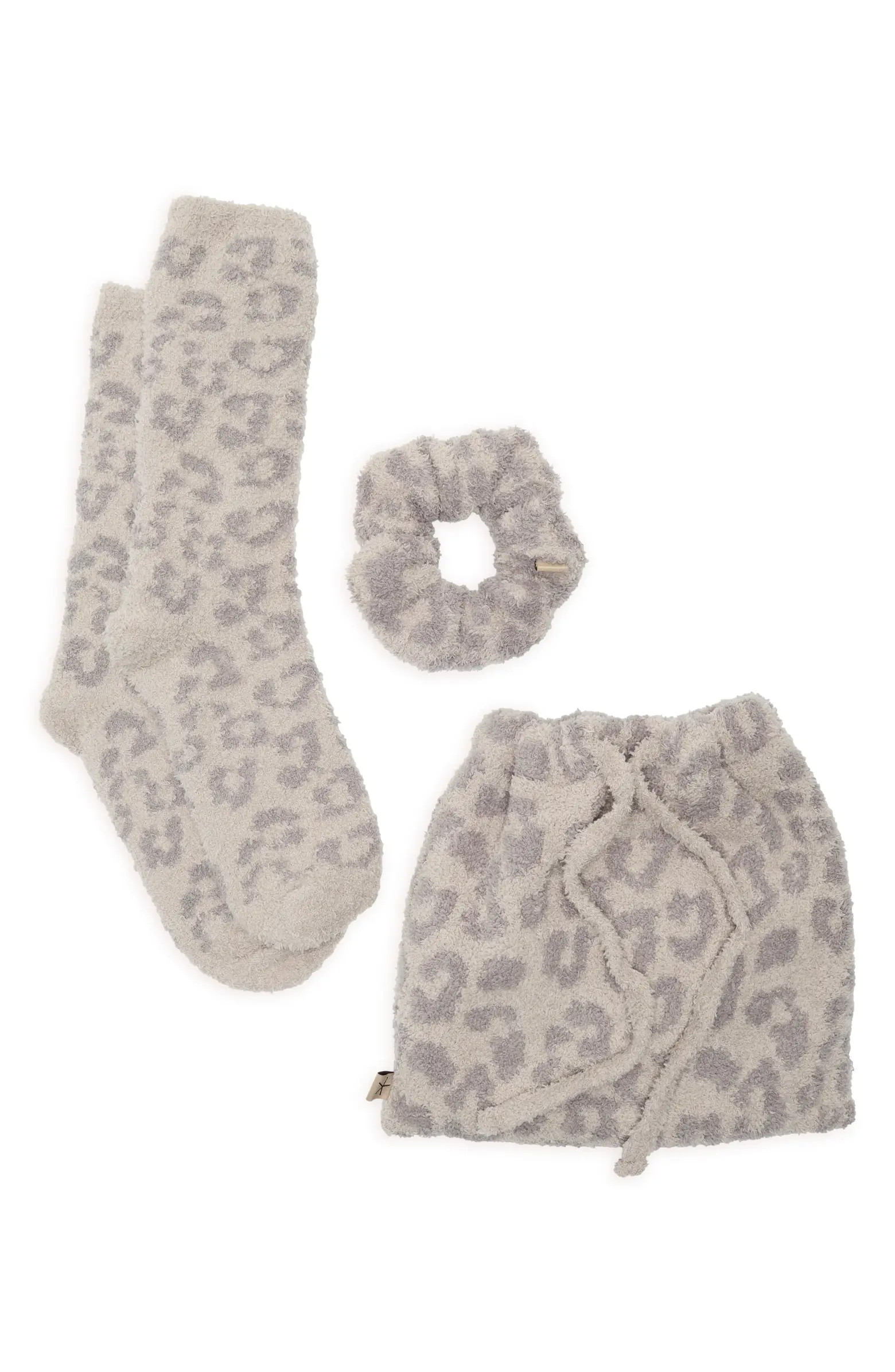 Barefoot Dreams® CozyChic® Leopard Print Scrunchie & Socks Gift Set | Nordstromrack | Nordstrom Rack