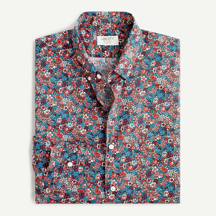 Slim cotton poplin shirt in Liberty® Emma print | J. Crew US