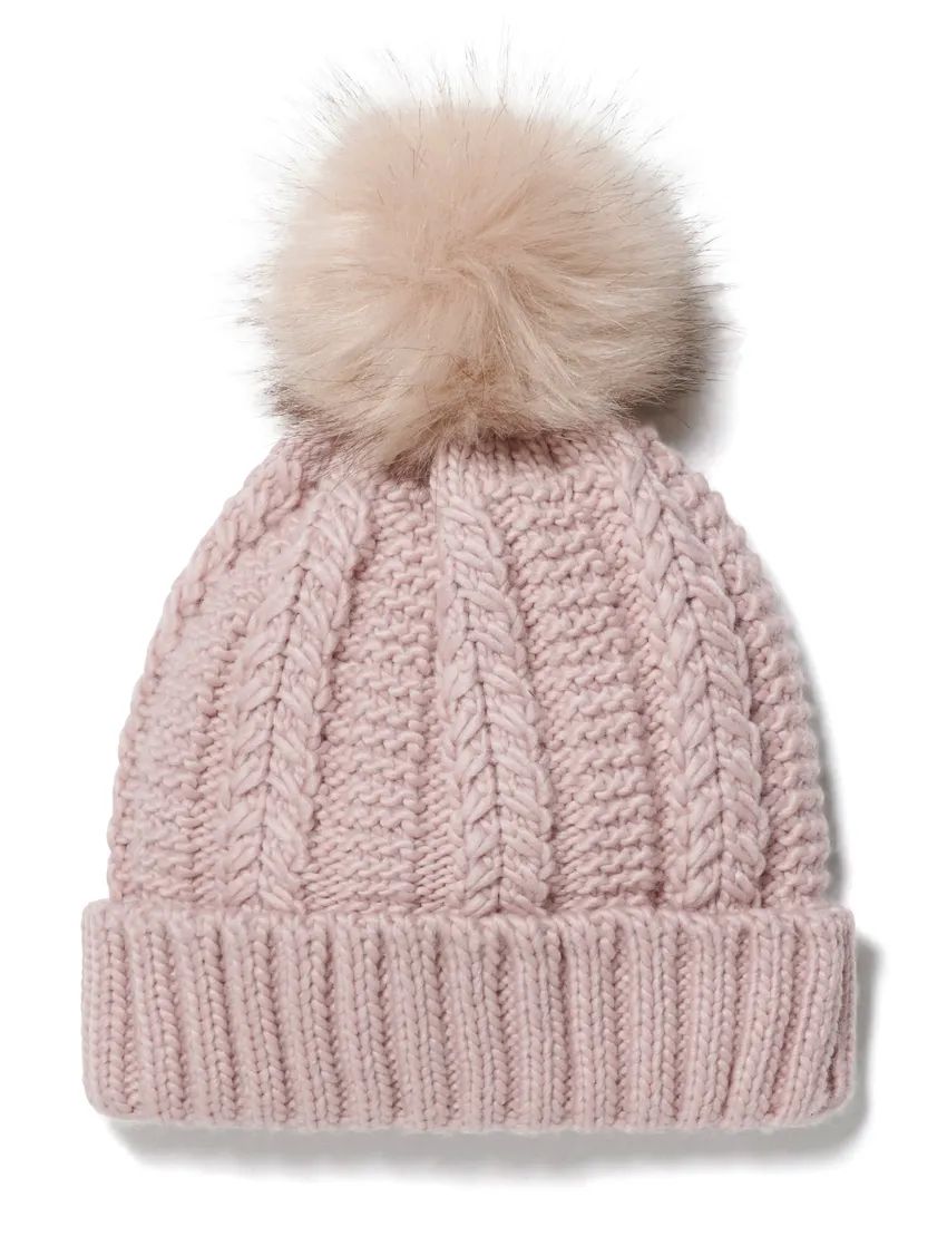 Tara Faux Fur Pom Beanie | Forever New (AU)