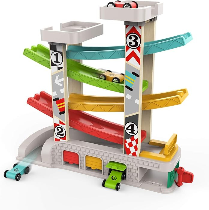 TOP BRIGHT Car Ramp Toy for 2 3 Year Old Boy Gifts, Toddler Race Track Toy for 18 Month Old with ... | Amazon (US)