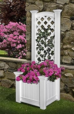 Kensington 23"W x 20"L Vinyl Planter Box with Trellis | Amazon (US)