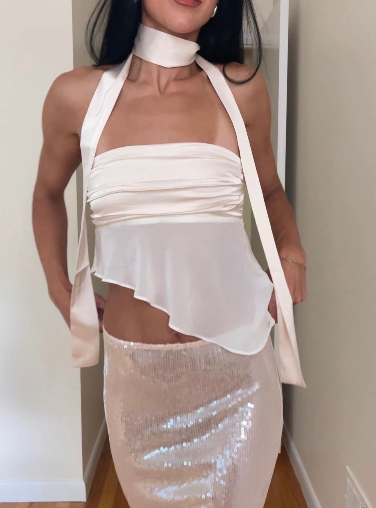 top - size small, it comes with the scarf ! 
skirt - size small, it is a lil see thru but veryyyy cute for a vacation / club scene

#LTKSaleAlert #LTKSeasonal #LTKTravel