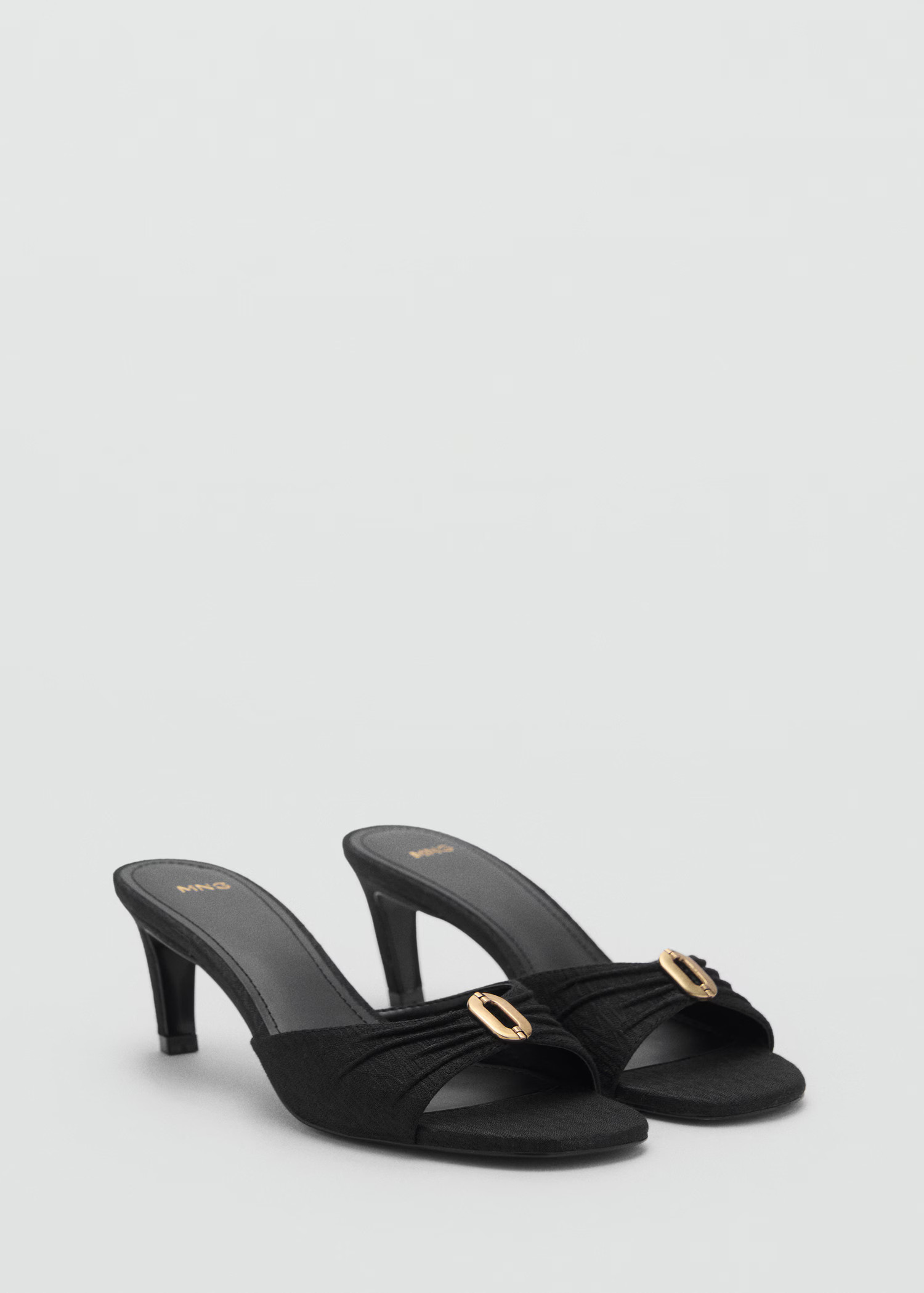 Heeled sandals with metallic detail - Women | MANGO United Kingdom | MANGO (UK)