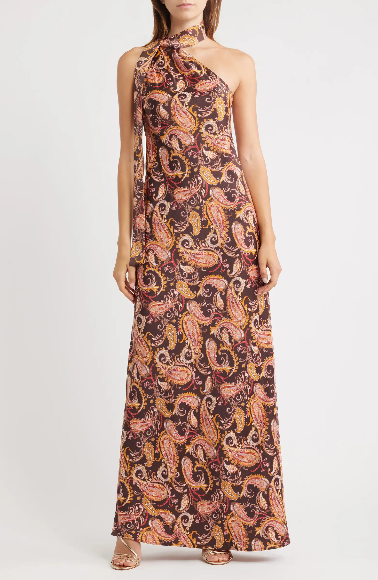 Catia Paisley One-Shoulder Gown | Nordstrom