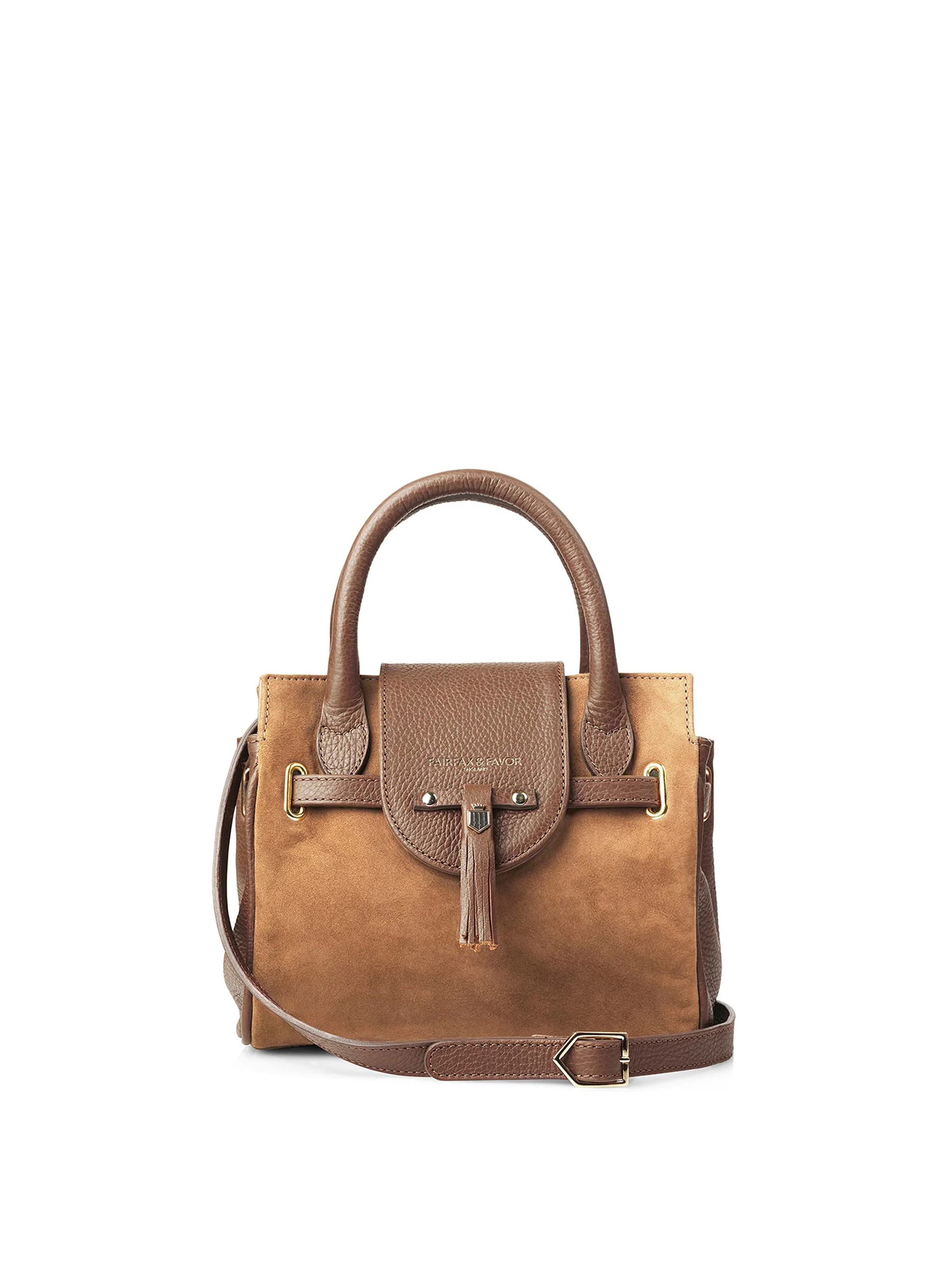 Mini Windsor - Women's Handbag - Tan Suede | Fairfax & Favor | Fairfax & Favor (UK)