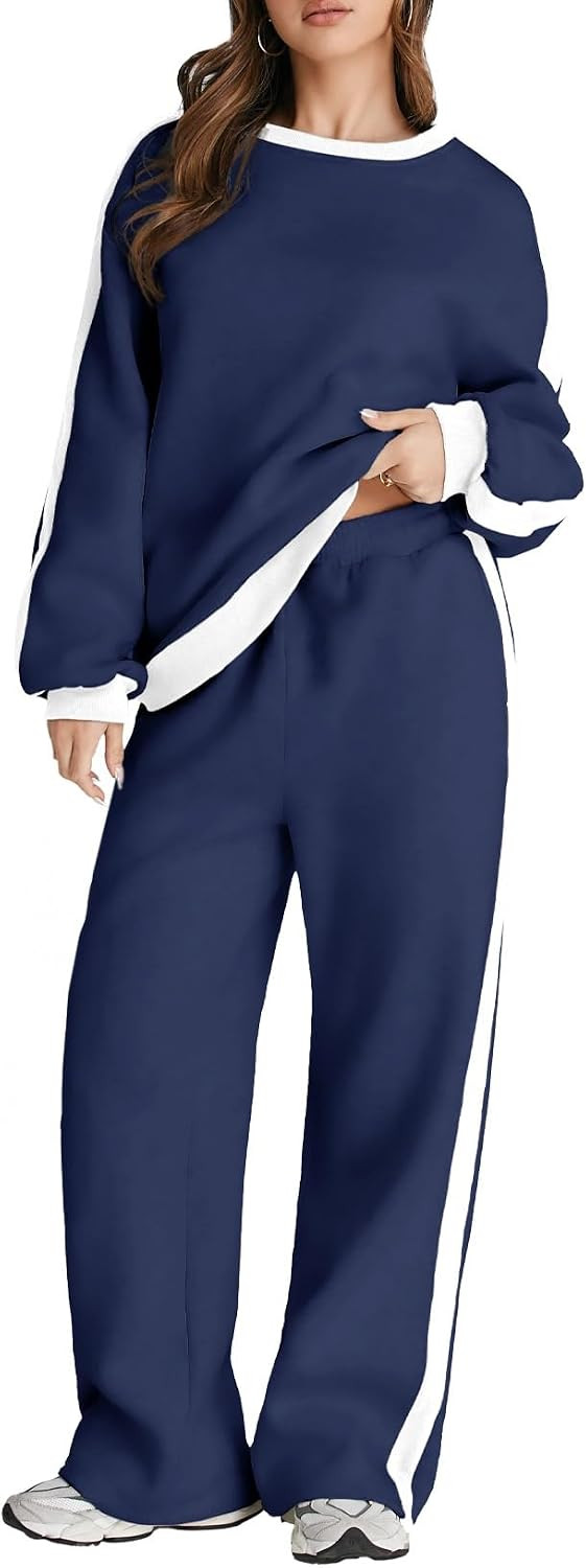 Herseas Womens Sweatsuits 2 Piece Outfits Fleece Lounge Sets Sweatshirts | Amazon (US)
