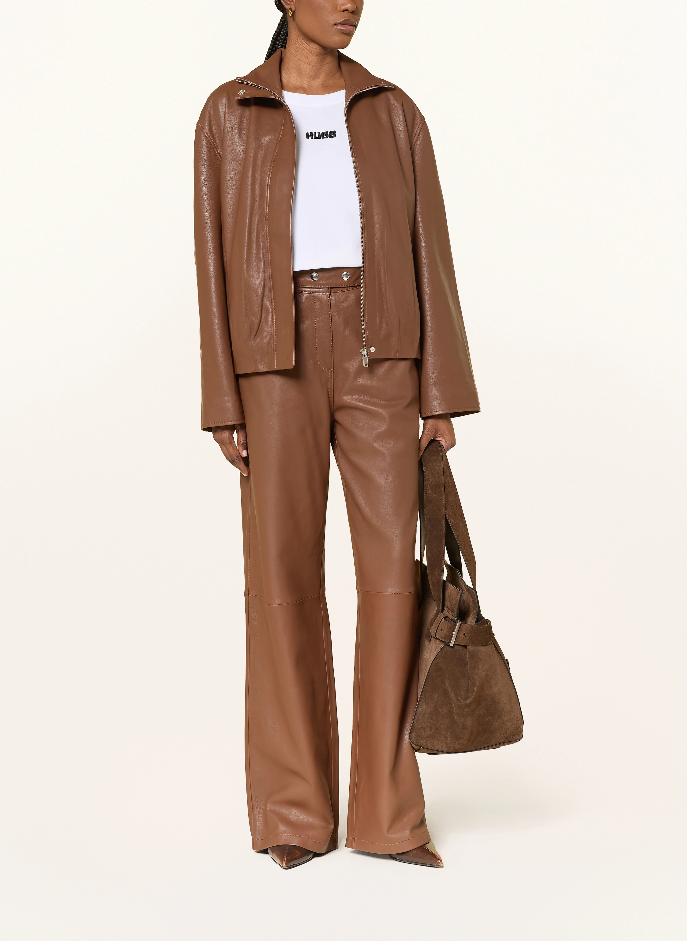 MRS & HUGS Lederjacke in braun | Breuninger (DACH)