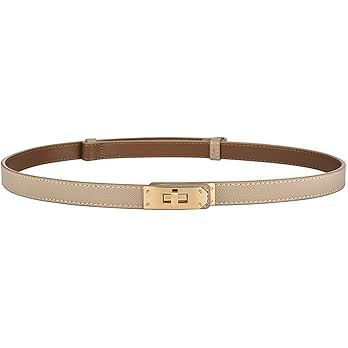 FENLDY Adjustable Thin Belts For Womens Skinny Belts For Dresses Womens Solid Color Alloy Turn Lo... | Amazon (US)