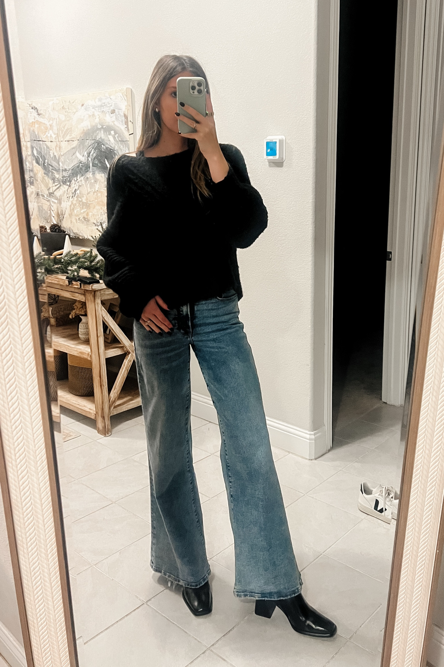 
Work ootd 
Neutral style
Fall outfits
Wide leg jeans
Jeffrey Campbell boots 
Good American 
Black belt 
2025 trends
Corporate style
Office outfit
Amazon fashion
Winter trends 
Amazon finds

#LTKShoeCrush #LTKU #LTKWorkwear