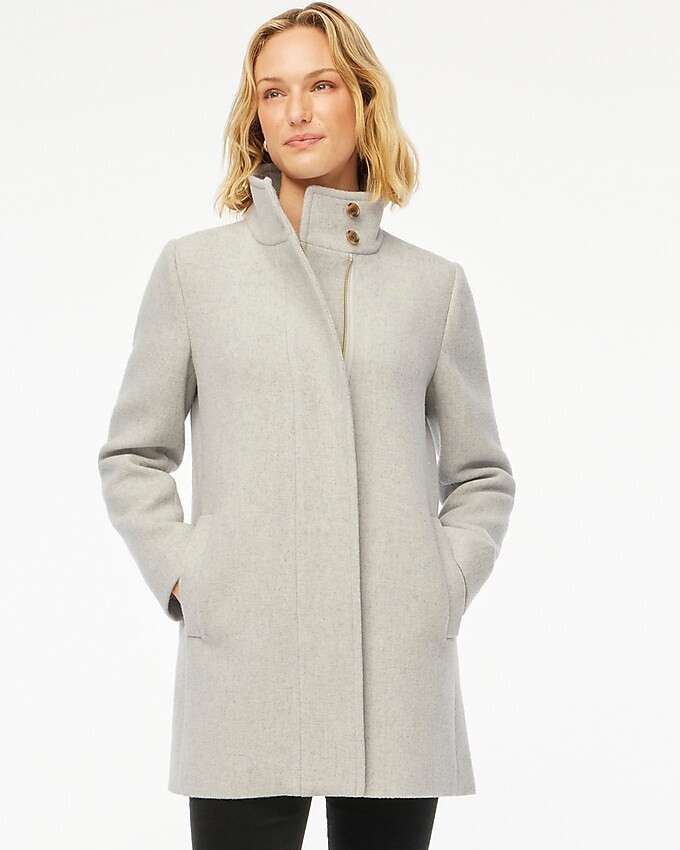 City coat with button neck | J.Crew Factory