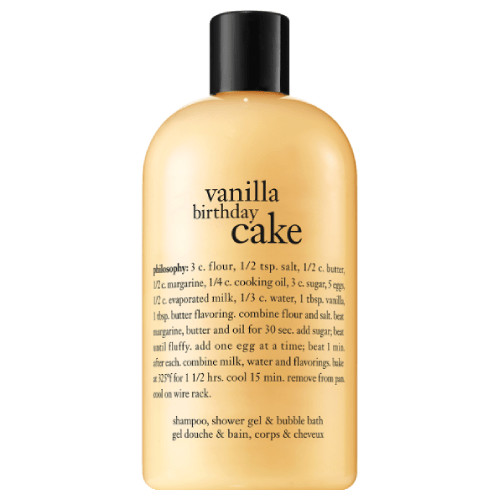 philosophy vanilla birthday cake shampoo shower gel & bubble bath | Adore Beauty (ANZ)