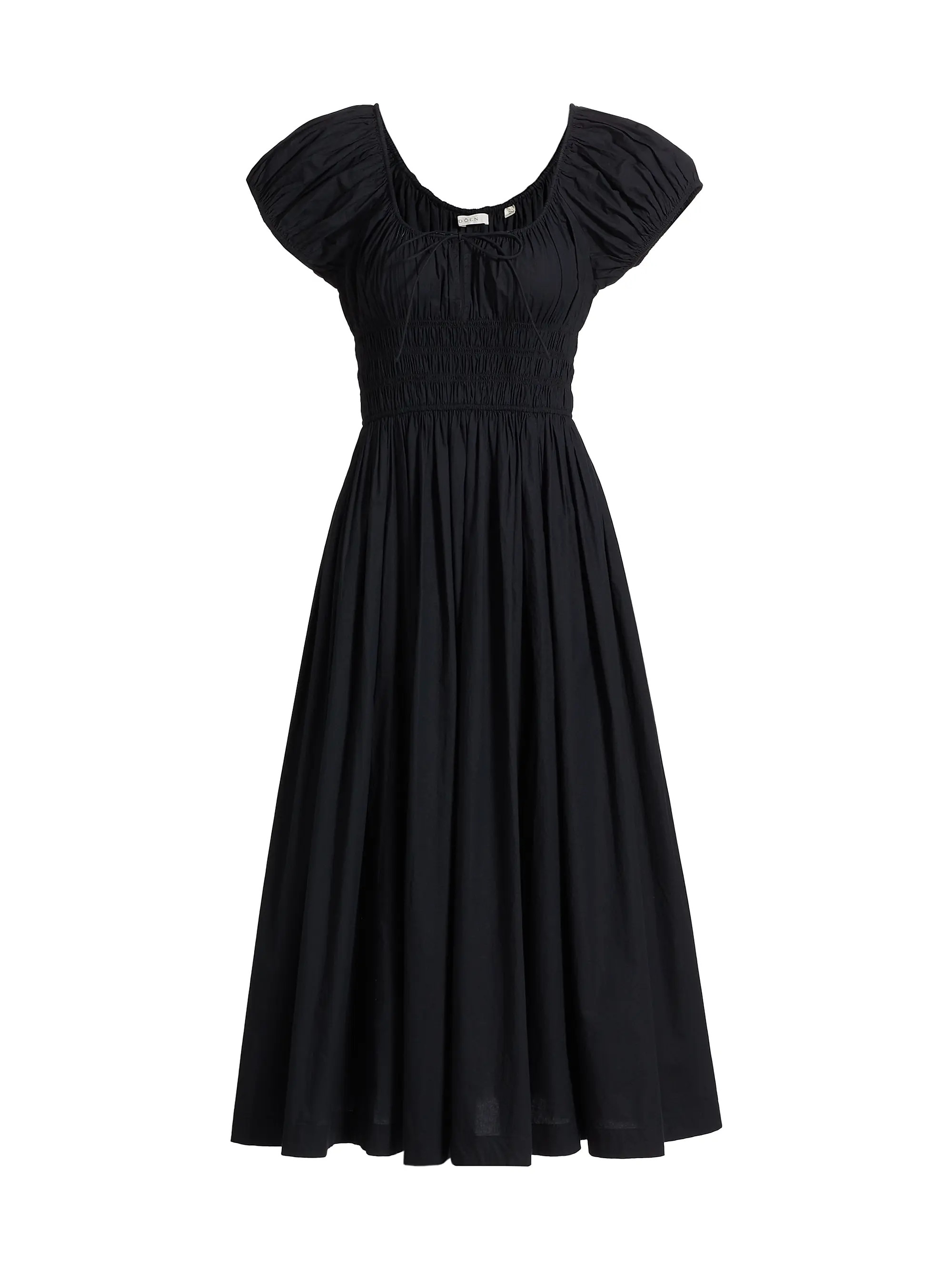 Shop DÔEN Quinn Cotton Smocked Midi-Dress | Saks Fifth Avenue | Saks Fifth Avenue