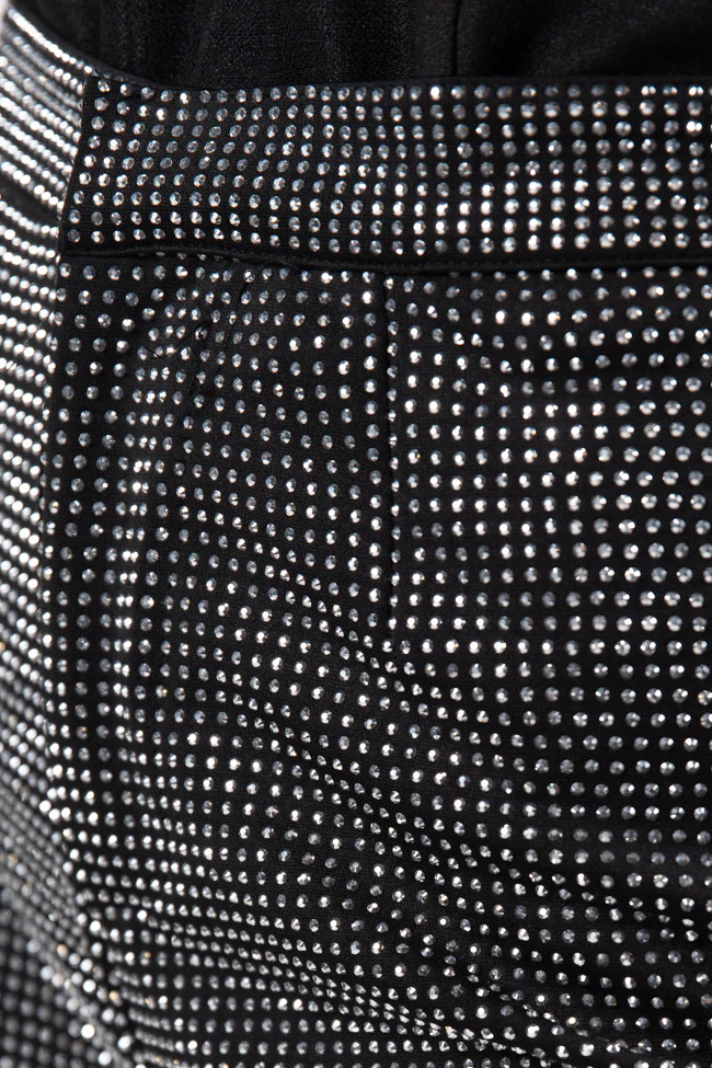 Glamorous Moments Black Rhinestone Embellished Straight Leg Pants | Pink Lily