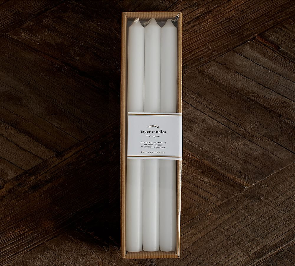 Unscented Taper Candles - Set of 6 | Pottery Barn (US)