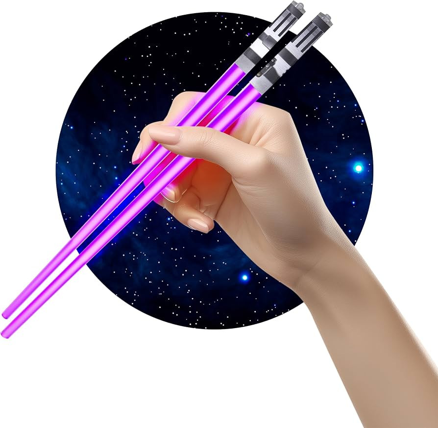 Chop Sabers Light Up Lightsaber Chopsticks, 1 Pair, Purple | Amazon (US)