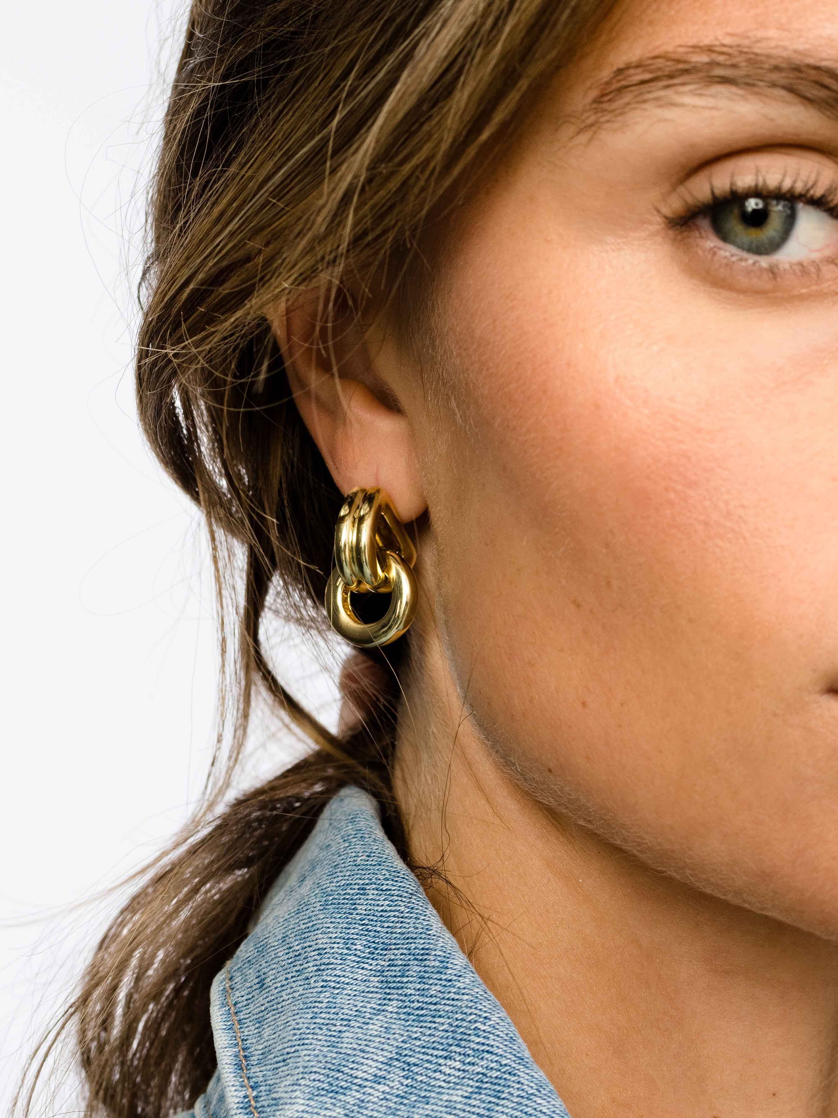 Gold Knotted Hoop Earrings | Statement Knot Earrings | Uncommon James | Uncommon James