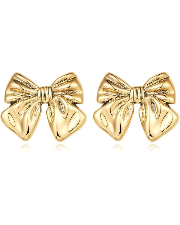 Gold And Silver Bow Earrings For Women | Amazon (US)