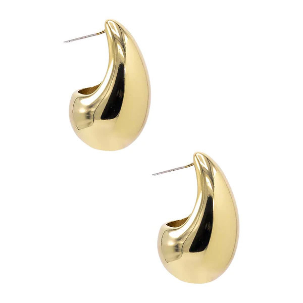 Adina Eden Solid Chunky Drop Stud Earring | Adina Eden