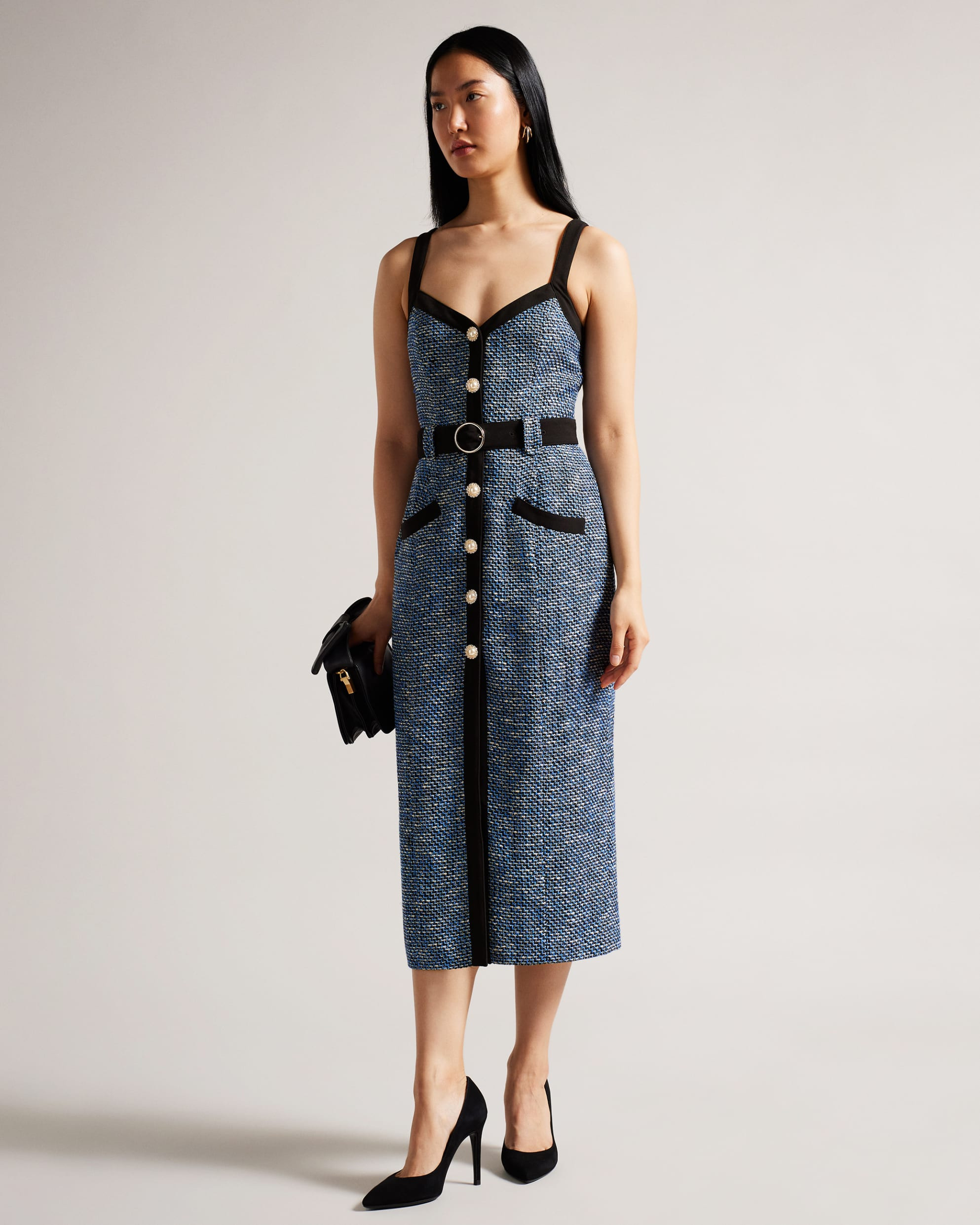 DiniiadFitted Boucle Midi Dress | Ted Baker IE