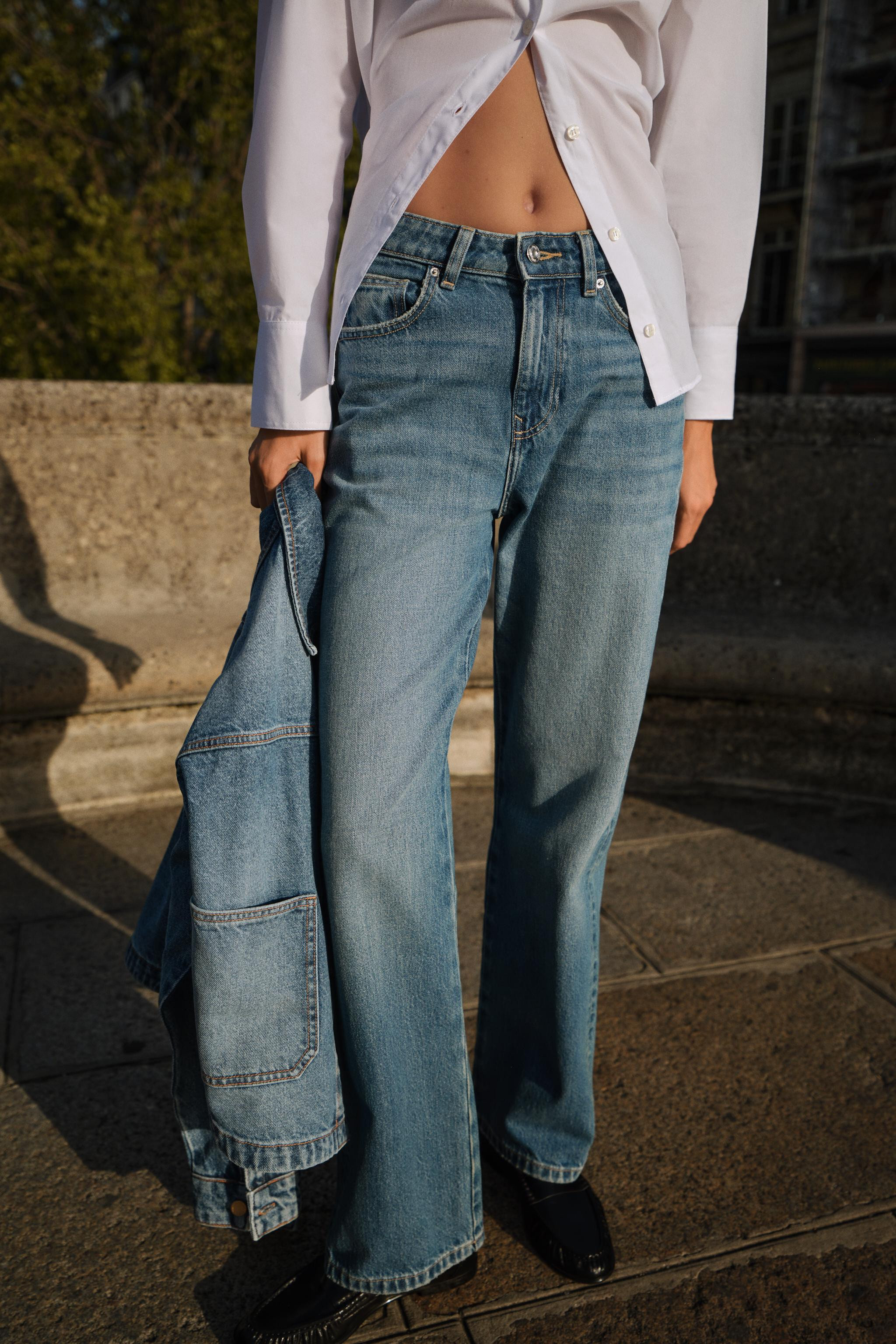 Z.03 REGULAR FIT HIGH-WAIST LONG LENGTH JEANS | Zara US