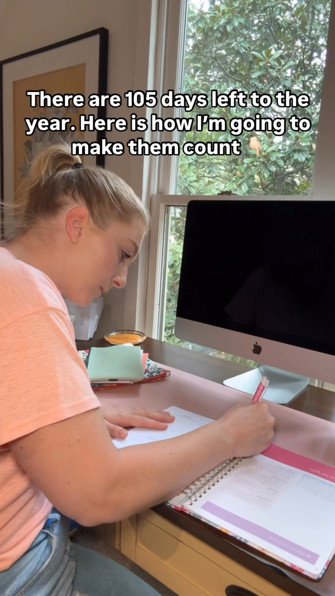 With 105 days left to the year, this is the perfect time to do some self reflection and end the year on a high note. We have a little over three months left and here is what I am doing to make it really count:

1. Reflect: I always like to ask myself what worked and what didn’t work. What do I feel like has created a positive impact in my life and what is leaving me drained or more empty. 
2. Celebrate: This is the perfect time for me to look back on how far I’ve come and all that I’ve accomplished, so far this year. I’m going to celebrate the big wins and the little ones.
3. Set new goals and intentions: with the new year right around the corner, I want to end with a bang. Normally, I purchase PowerSheets from @cultivatewhatmatters, but this year I wasn’t able to, so I am using their Fresh Start Goal Planner which covers a three month span to deep dive into what needs my attention the most and how I can better align with where I am looking to go.
4. Spend quality time: This time of year is the most precious. There are so many beautiful moments that happen over the last few months of the year. I don’t want to let a single one pass me by, especially with two little ones. I want to be ever present and focused on soaking it all in. 
How are you going to make this year count? #cultivatewhatmatters #partnerpost  

Goal setting / agendas / planning / office space 


#LTKFamily