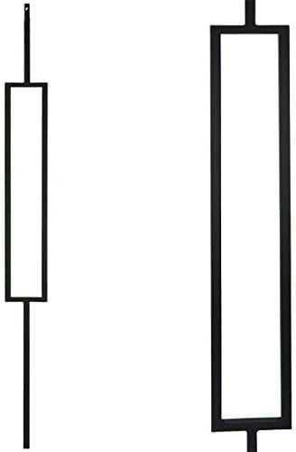 Contemporary Rectangle Stair Wrought Iron Balusters (Contractor 10-Pack) Modern Hollow Metal Rail... | Amazon (US)