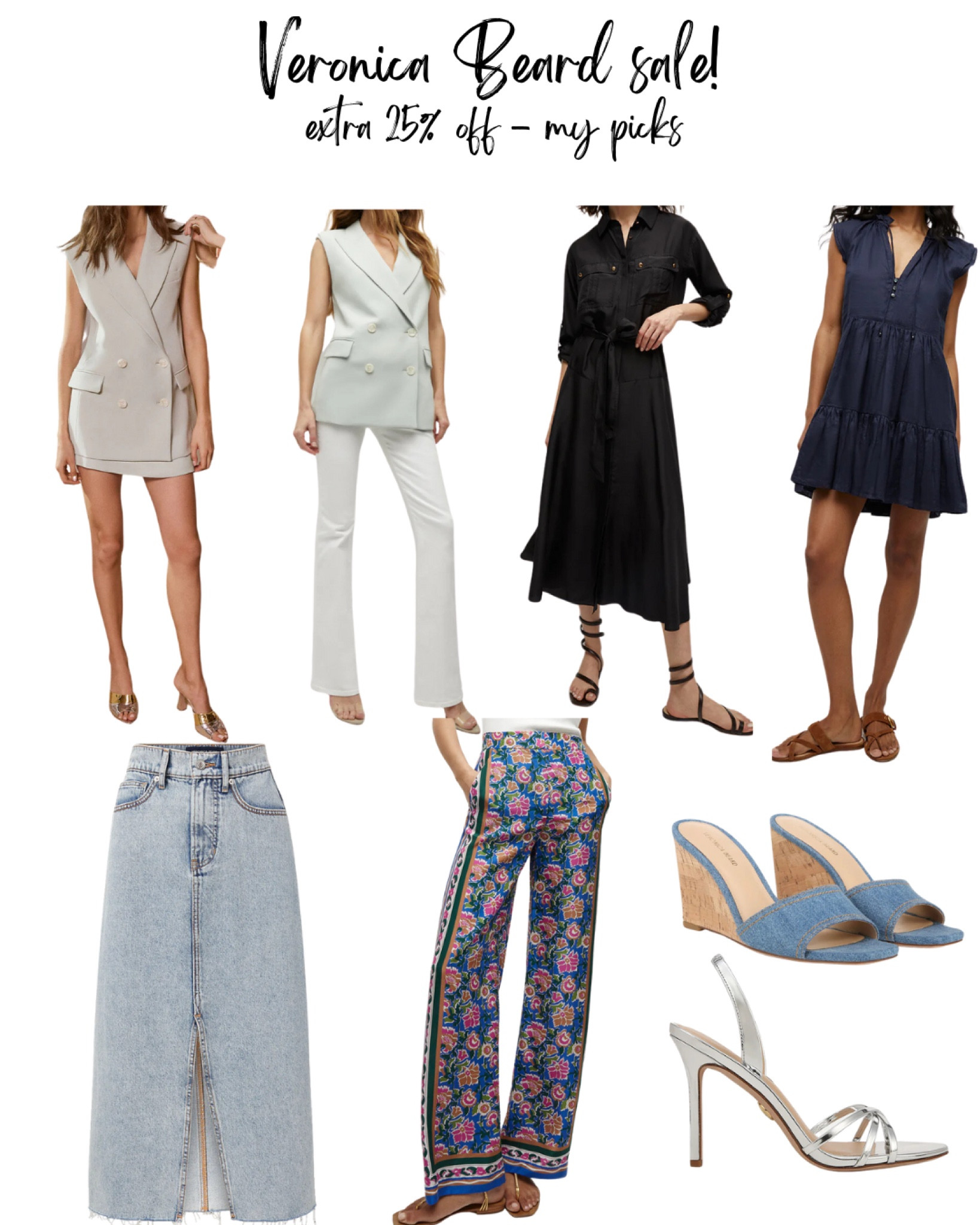 So many Fourth of July sales but this Veronica beard one is a GOOD one. Extra 25% off of sale price with code FIREWORKS2024

The vest and skirt are everything!! 

#LTKSaleAlert #LTKShoeCrush #LTKSummerSales